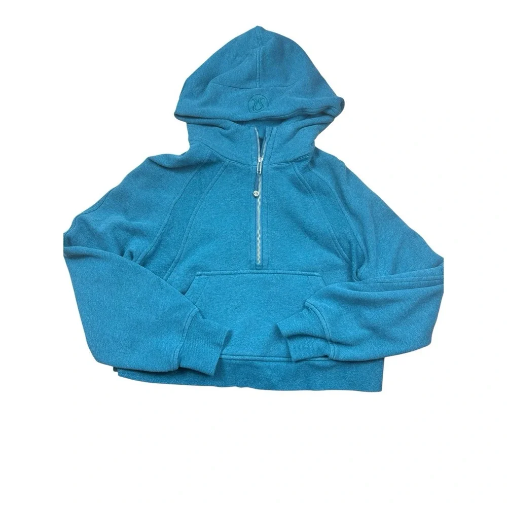 Lululemon Scuba Oversized Half Zip Hoodie Heathered Desert Teal XS/S Althleisure